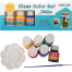 Keep Smiling Glass Color Paint Set, Colours 6 Pcs, Brush 1 pc, Palette 1 Pcs image