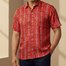 Khadem's Taat Cotton Open Collar Half Shirt for Men image
