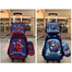 Kids Cartoon Character 3 Pcs Stroller School Bag with Lunch Bag, Pencil Case and Detachable Wheels image