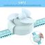 Kids Rechargeable Electric Hand Fan Foldable Wrist Strap Wear Fan image