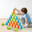 Kids educational toys speed stacking cup 3 in 1 building block pitching ball plastic image