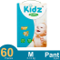 Kidz pant System Baby Diaper (M Size) (5-10 kg) (60pcs) image