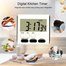 Kitchen Clock English 24-hour Electronic Timer Digital Reminder Alarm Clocks image
