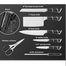 Kitchen Knife Set, Stainless Steel 8Pcs Knives Set With Block Hollow Handle for Chef Knife image
