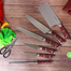 Kitchen Knife Set, Stainless Steel 8Pcs Knives Set With Block Hollow Handle for Chef Knife image