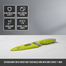 Kitchen Knife With Cover Fruit Vegetables Knife With Knife Cover 11 Inch image