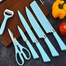 Kitchen Knives Set Wheat Straw Fiber Kitchen Knives With Food Grade Stainless Steel - 6 pcs image