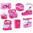 Kitchen and Household Utility 8 Pcs Toy Set for Kids Working Household Appliances (Microwave Oven, JMG, Refrigerator ) Toy for Girls -124331202 image