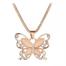 Korean Version Of New Fashion Cat Eye Stone Hollow Butterfly Necklace image
