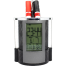 LCD Calendar Pen Holder Digital Alarm Clock Desk Clock image