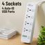 LDNIO SC4408 2500W Defender Series 4 Power Socket 4 USB Power Strip image