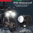 LED Fog Light For Bike Motorcycle Dual Beam And Color Waterproof Mini Driving Light Spot Light Fisheye Lens Auxiliary Motorcycle Headlight Spotlights 2 Wire Black (1 Pcs) image