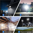 LED Solar Floodlight IP67 Waterproof Outdoor Wall Garden Lamp With Remote Control Security Free Setup 25W (Mini) 44 LED image