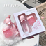 LEE INTO Strawberry Lightweight Lips Set Clear Glass Moisturizing Lip Balm Transparent Lip Oil Hydrating Jelly Day and Night Lip Mask Settle image