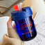 Cher Large Capacity Anti-fade Pretty Wide Straw Cup 300 ml - Blue image