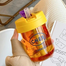 Cher Large Capacity Anti-fade Pretty Wide Straw Cup 300 ml - Yellow image