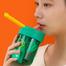 Cher Large Capacity Anti-fade Pretty Wide Straw Cup 300 ml - Green image