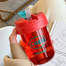 Cher Large Capacity Anti-fade Pretty Wide Straw Cup 300 ml - Red image