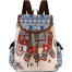 Large Ethnic Style Backpack With Embroidered Elephant image