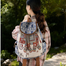 Large Ethnic Style Backpack With Embroidered Elephant image