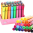 Lasten 24 Colors Watercolor Marker Pens with Cute Stamp image