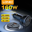 Ldnio C102 160W Trio Port Car Charger with 100W C To C Cable image