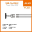 Ldnio Kabel Data LC22C Type C to C 65W 2In1 Charge and Sync Plus Phone Lanyard image