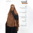 Glam Touch Leya Double Layer Ready Hijab-Niqab Set | Milk Coffee image