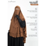 Glam Touch Leya Double Layer Ready Hijab-Niqab Set | Milk Coffee image