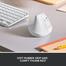 Logitech Lift Vertical Ergonomic Mouse Pale White image