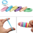 Long Lasting Rubber Hair Band, 100 Pcs, Mixed Color image