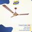 Luminous Jaipur Mahal 52 Inch 3 Blade Decorative Energy Saving Ceiling Fan (Rose Gold) image