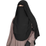 Luna- 2 Layer Hoodie Niqab | Black image
