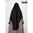 Luna- 2 Layer Hoodie Niqab | Black image