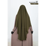 Glam Touch Luna- 2 Layer Hoodie Niqab | Boiled Olive image