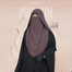 Glam Touch Luna- 2 Layer Hoodie Niqab | Deep Mocha image