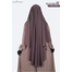 Glam Touch Luna- 2 Layer Hoodie Niqab | Deep Mocha image