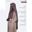 Glam Touch Luna- 2 Layer Hoodie Niqab | Deep Mocha image