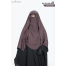 Glam Touch Luna- 2 Layer Hoodie Niqab | Deep Mocha image