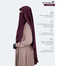 Glam Touch Luna- 2 Layer Hoodie Niqab | Wine image