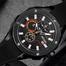 MEGIR Black Case And Black Silicone Band Watch for Men image