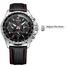 MEGIR PU Leather Chronograph Watch for Men - Black-White image