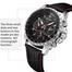 MEGIR PU Leather Chronograph Watch for Men - Black-White image