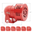 MS-190 AC 220v 114db Red Plastic Industrial Alarm Sound Motor Siren image