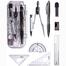 M And G Maths Set Geometry Set Exam Stationery- Math Kit Drawing Compass and Protractor Set, Pencil with Lead Refills, Eraser, Rulers for School Educational Supplies 7 Pcs image