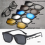 Magnetic TR90 Clip Polarized UV Protection Sunglasses Men Magnetic Clip Sunglasses 5 in 1 image
