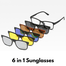 Magnetic TR90 Clip Polarized UV Protection Sunglasses Men Magnetic Clip Sunglasses 5 in 1 image