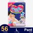 MamyPoko Pants Premium Extra Absorb Pant System Baby Diaper (L Size) (9-14Kg) (56Pcs) image