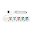 Many 3 Pin 5 Port White Power Strip # MTS-158 (5 Meter) image