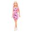 Mattel Barbie Doll Blonde Hair Pink Dress White Shoe T7439 image